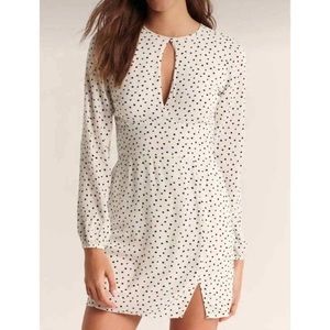 Abercrombie & Fitch Dresses Long Sleeve High Neck Polka Dot Mini Dress